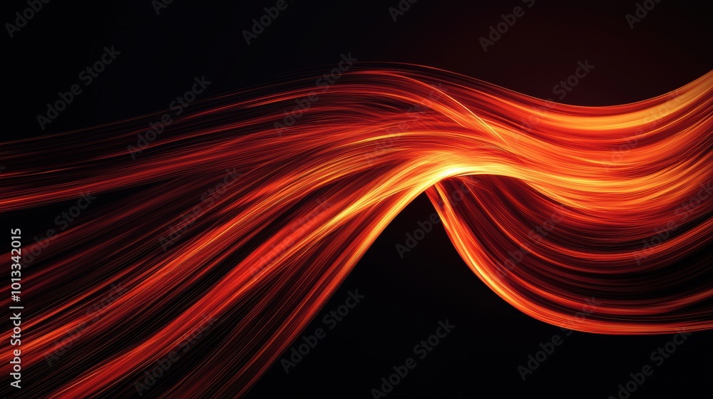 Poster dynamic red motion illustration with linear flow