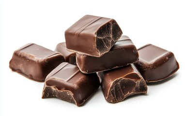 Obraz premium Chocolate isolated stock photo on white background