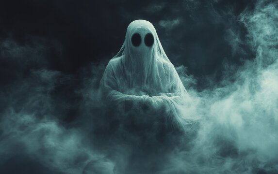 Ghost. Costume of chost. Halloween