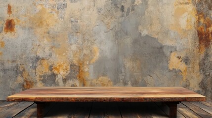 Empty Wooden Table on Rustic Background