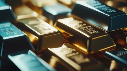 Gold Bars Closeup