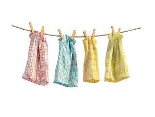 Clothesline isolated on transparent background