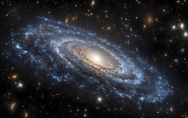 Stunning spiral galaxy in deep space