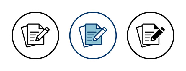 Note icon vector isolated on white background. Taking note icon vector. Edit line icon. Document write. Content writing