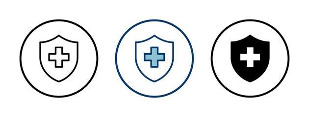 Health insurance icon vector isolated on white background. Insurance health document icon