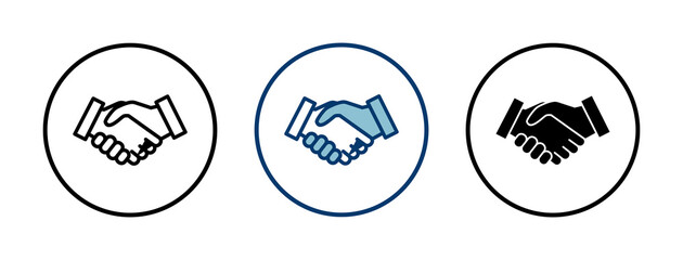 Business handshake icon vector isolated on white background. Handshake icon vector. contract agreement. Trust icon vector. Deal. Done. partnership icon