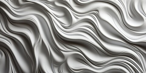 A symphony of flowing curves, each ripple a whisper of movement on a canvas of pure white.