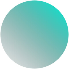 abstract shining blue sphere gradient isolated on transparent background