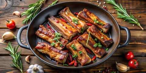 Fried pork ribs