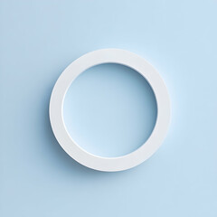 white plate on blue background