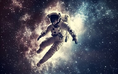 Fototapeta premium astronaut floating in space