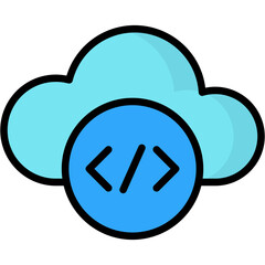 Cloud Coding Icon