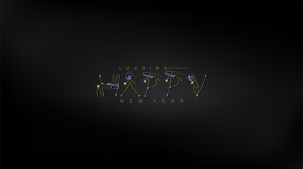 Elegant Happy New Year showcasing, symbolizing happiness and celebration-