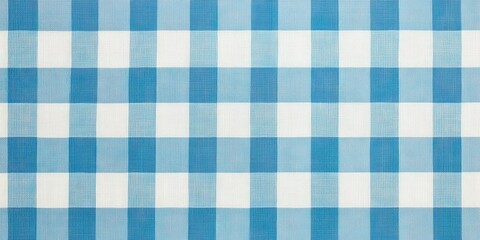 Light Blue Gingham Fabric Background for Design Projects