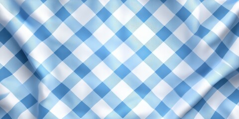 Light Blue Gingham Fabric Background for Creative Projects