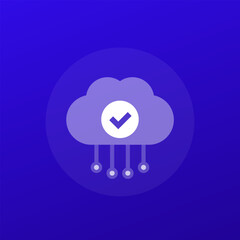 cloud access icon, transparent design
