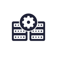 Server management icon on white