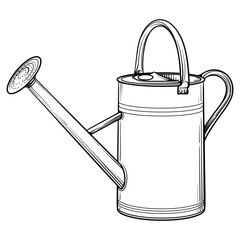 Vector illustration of a watering can. Garden watering can isolated on white background.