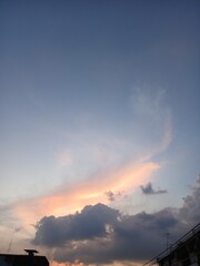 sunset over the city