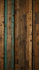 A rustic wooden wall displaying the artistry of salvaged materials.