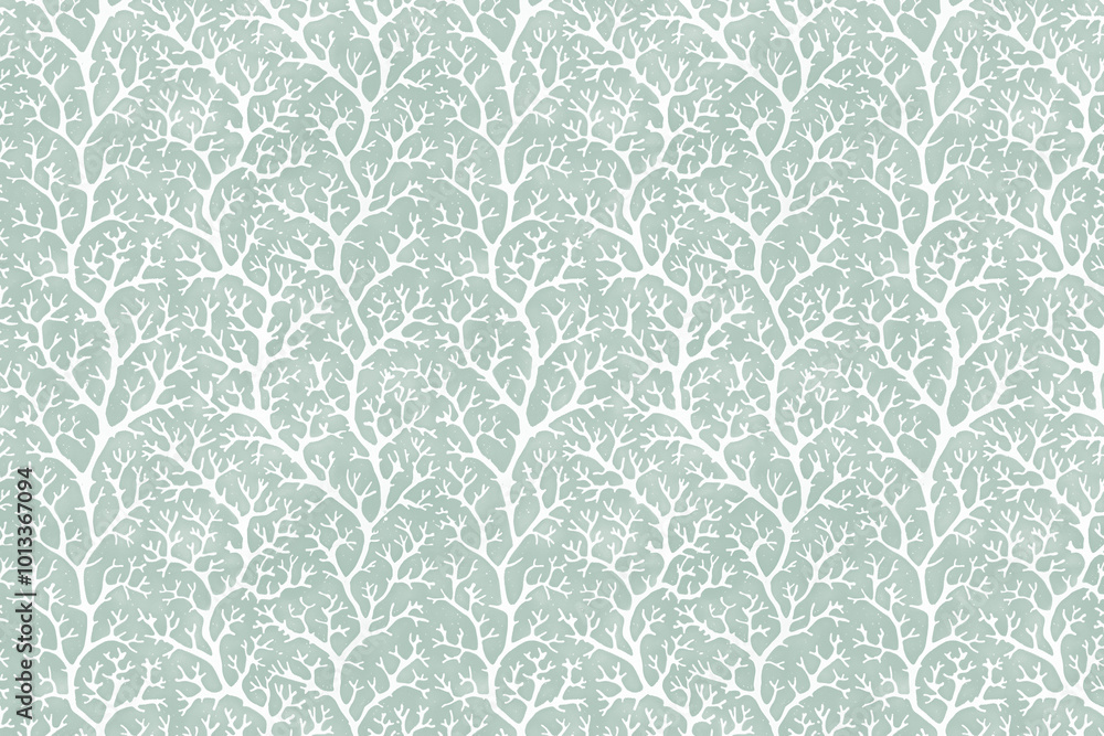 Poster toile pattern tapestry. linocut print. monochrome coral pattern background. created with generative 