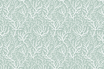 Fototapeta premium Toile pattern tapestry. Linocut print. Monochrome coral pattern background. Created with Generative AI technology.