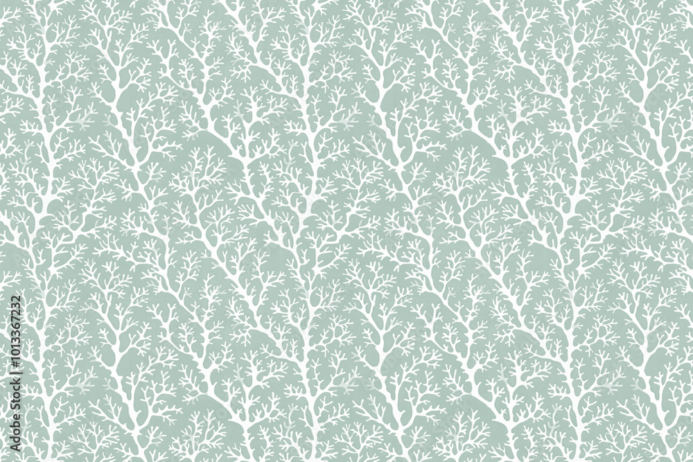 Poster toile pattern tapestry. linocut print. monochrome coral pattern background. created with generative 