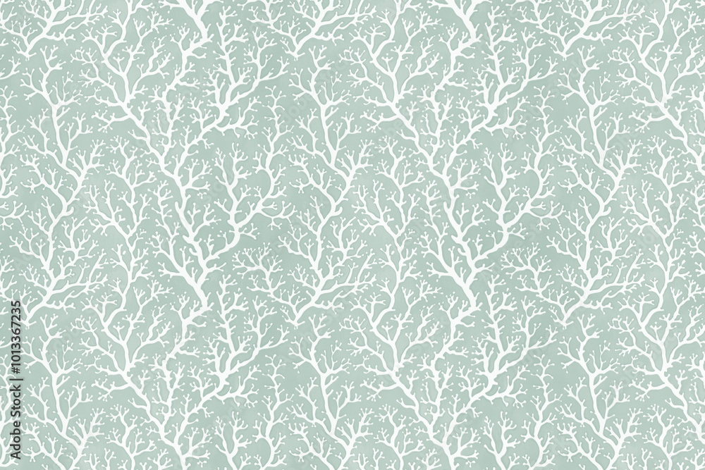 Poster toile pattern tapestry. linocut print. monochrome coral pattern background. created with generative 