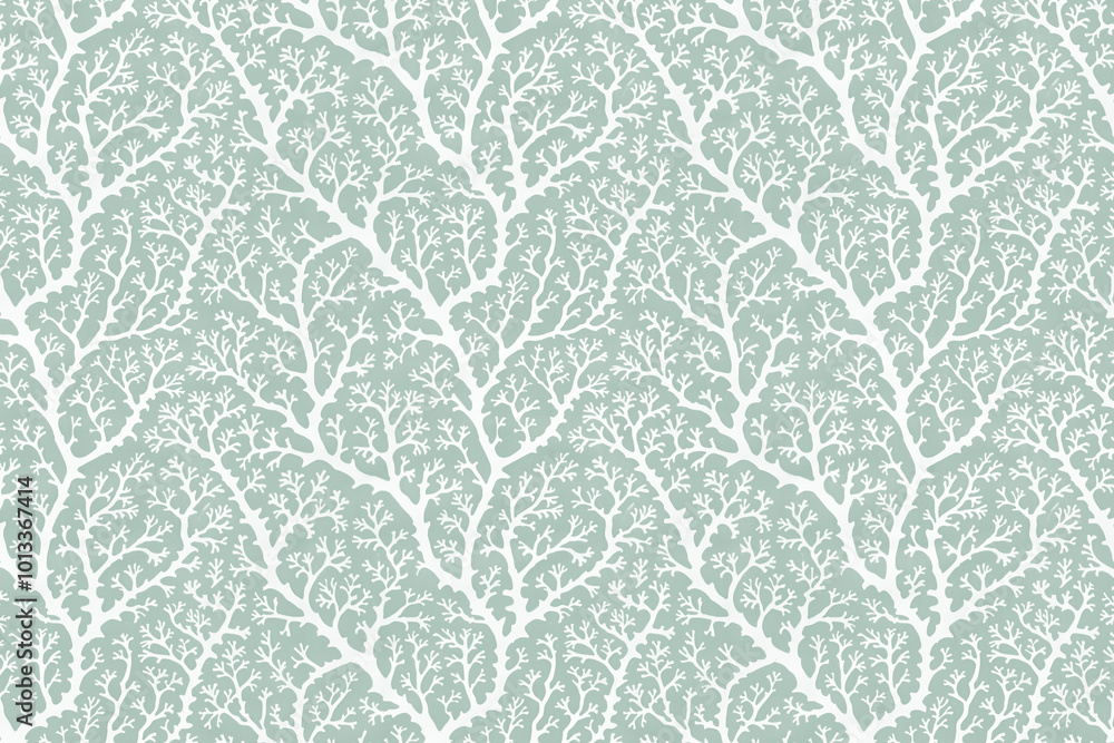 Poster toile pattern tapestry. linocut print. monochrome coral pattern background. created with generative 