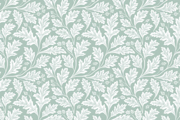 Fototapeta premium Toile floral pattern tapestry. Arts and Crafts. Vintage monochrome botanical wallpaper pattern. Background image. Created with Generative AI technology