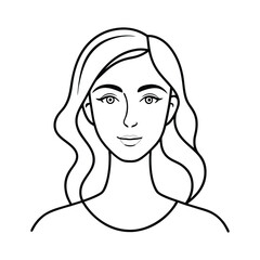 WOMEN FACE VECTOR ONE LINE ART ILLUSTRATION