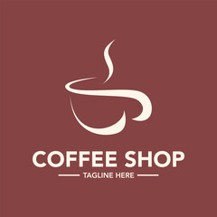 Coffee shop logo design illustration