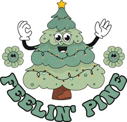 Retro Christmas T Shirt Design