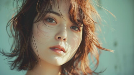 ファッションモデルの女性 ポートレート