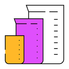measuring cups for mixing bartender line icon vector. measuring cups for mixing bartender sign. isolated symbol illustration