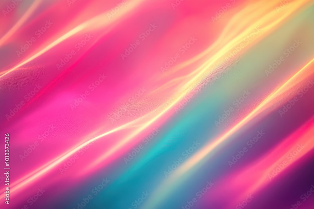 Poster Faded gradient background with vivid digital texture. Subtle noise patterns create a lo-fi, colorful retro vibe. Vhs-style distortion adds a unique effect to the visuals
