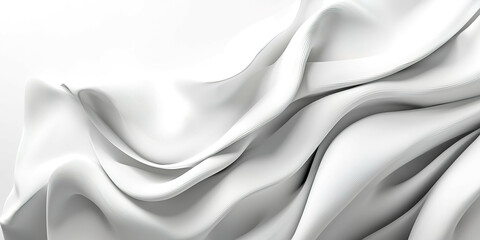 Obraz premium A white fabric with a wave pattern
