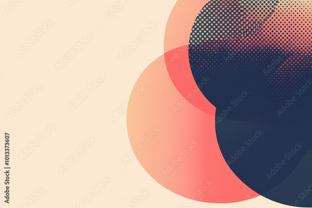 Poster abstract banner layout featuring modern circular forms. geometric design background with minimalist 