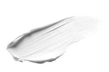 White smear and texture made with face clay or cream isolated on white background.