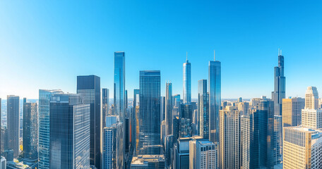 Obraz premium Office Skyscrapers in the City Financial and Business District