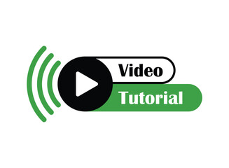 Play video tutorials icon in flat style. Education software vector illustration on isolated background. Webinar training sign business concept.