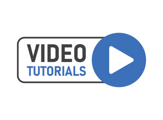Play video tutorials icon in flat style. Education software vector illustration on isolated background. Webinar training sign business concept.