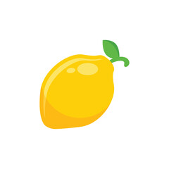 Lemon fruit icon in flat style. Organic fruits vector illustration on isolated background. Vitamin C food sign business concept.
