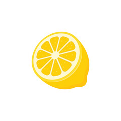 Lemon fruit icon in flat style. Organic fruits vector illustration on isolated background. Vitamin C food sign business concept.