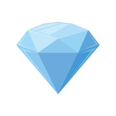 Diamond gemstone icon in flat style. Jewelry gem vector illustration on isolated background. Luxury brilliant sign business concept.