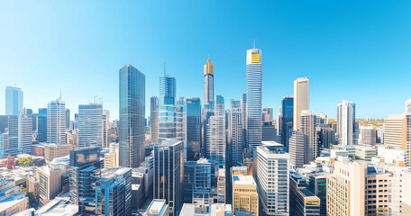 Office Skyscrapers in the City Financial and Business District