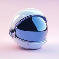 3D Astronaut Helmet Icon: Space Suit Headgear Illustration Logo