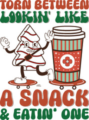 Retro Christmas T Shirt Design