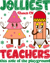 Retro Christmas T Shirt Design