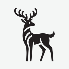 Deer logo  deer icon  deer head  vector Collection of black deer icons.Logo of deer.Deer simple icon.Reindeer vector symbols.Set of deers.